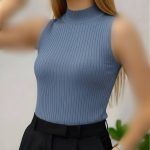 ️تاپ بیسیک یقه ۵ سانت (پک 6 عددی)