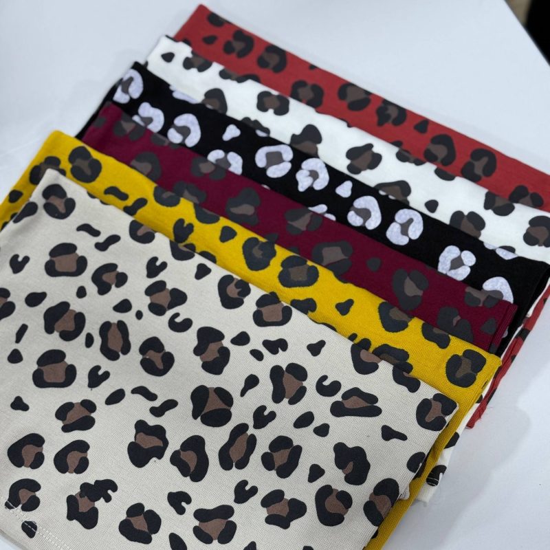 ️کراپ بند کفشی پلنگی (پک 6 عددی)