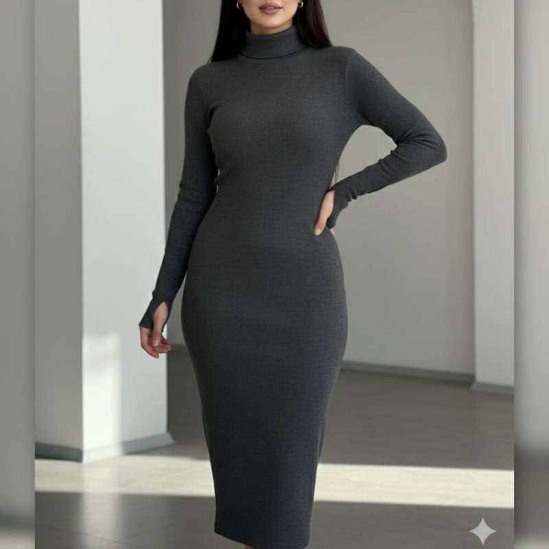 ️ماکسی بلند یقه اسکی (پک 3 عددی)