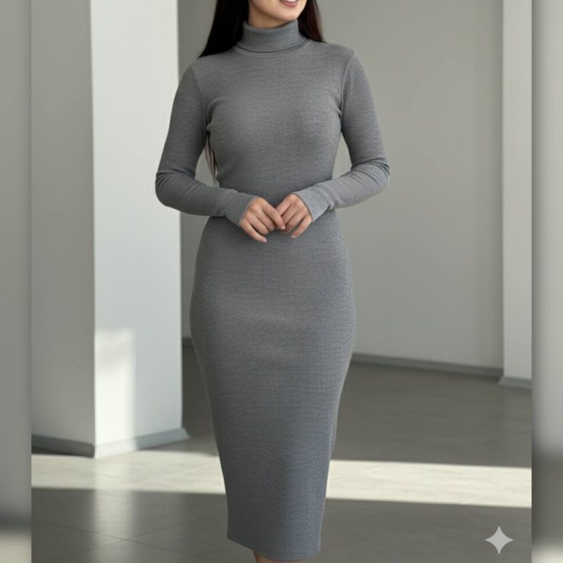 ️ماکسی بلند یقه اسکی (پک 3 عددی)