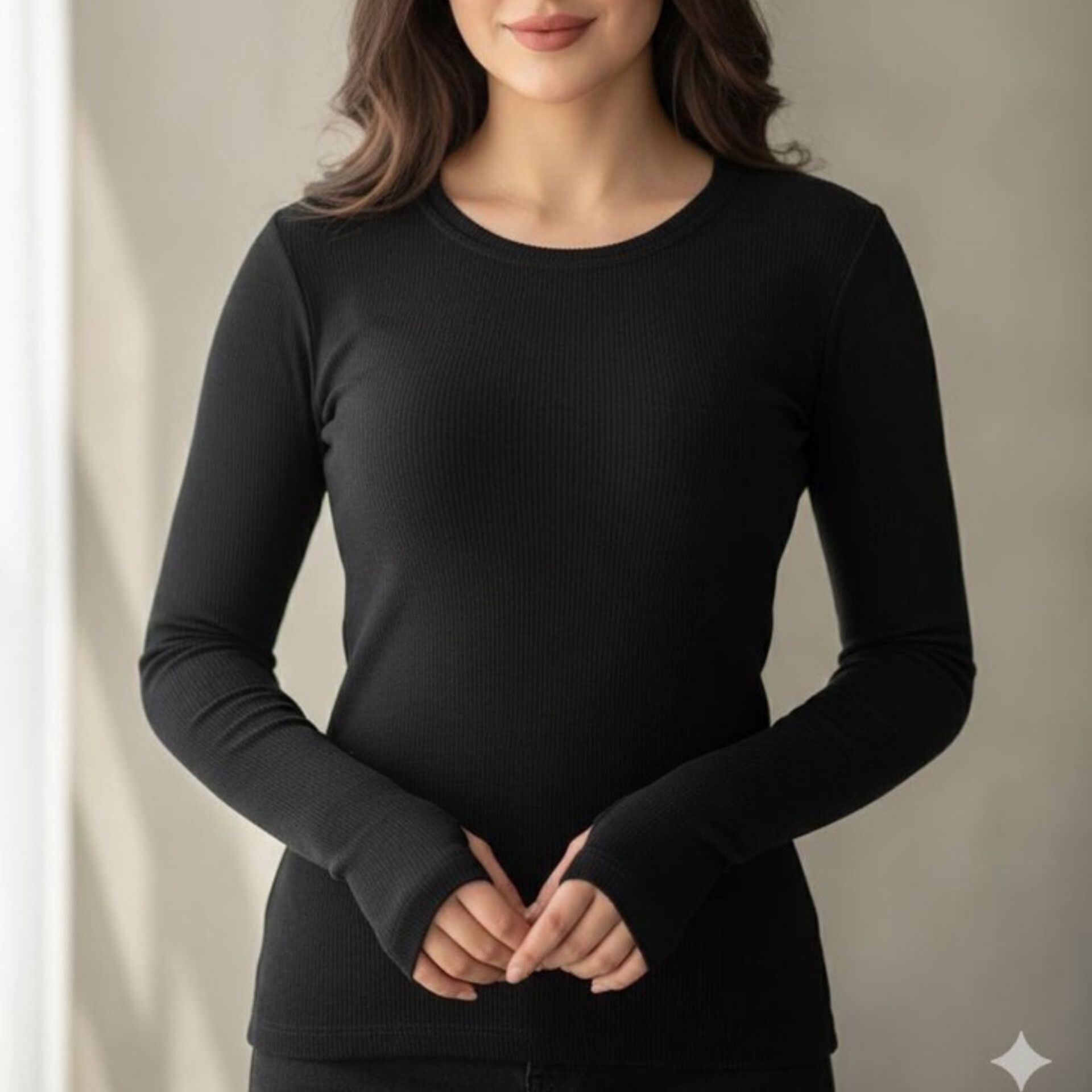 بلوز بیسیک یقه گرد فینگر (پک 6 عددی)