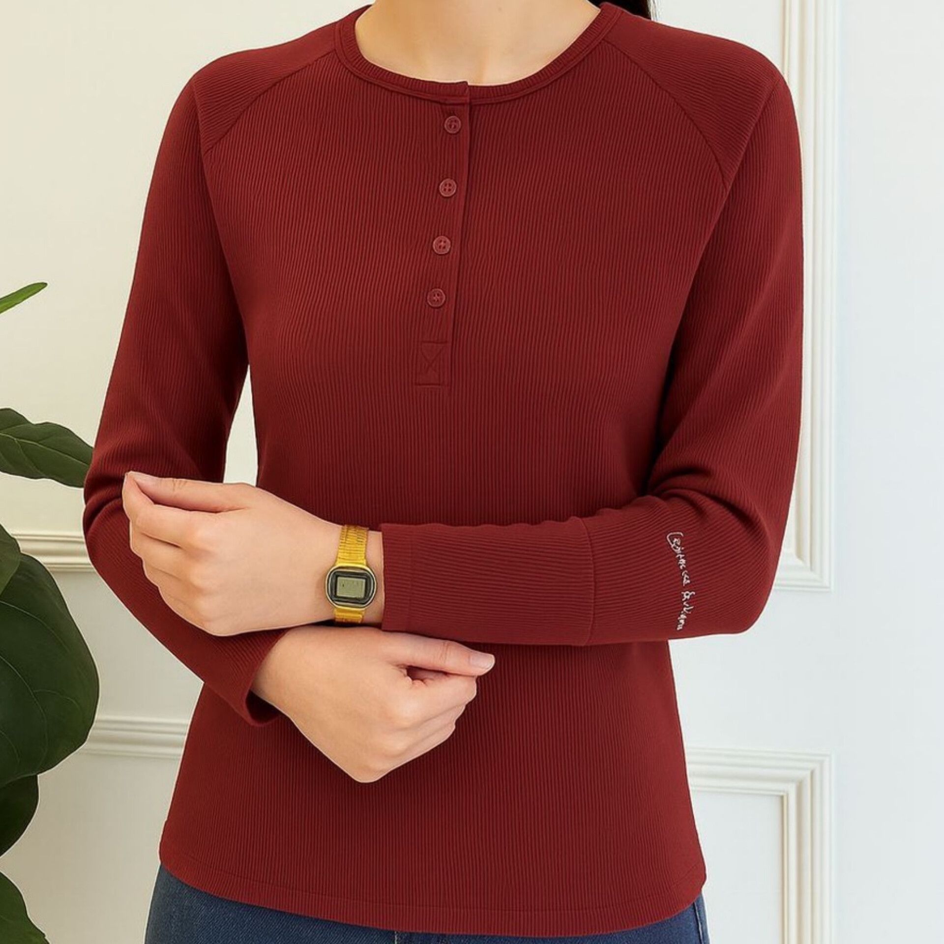 بلوز قاپک دار یقه ۴ دکمه (پک 6 عددی)