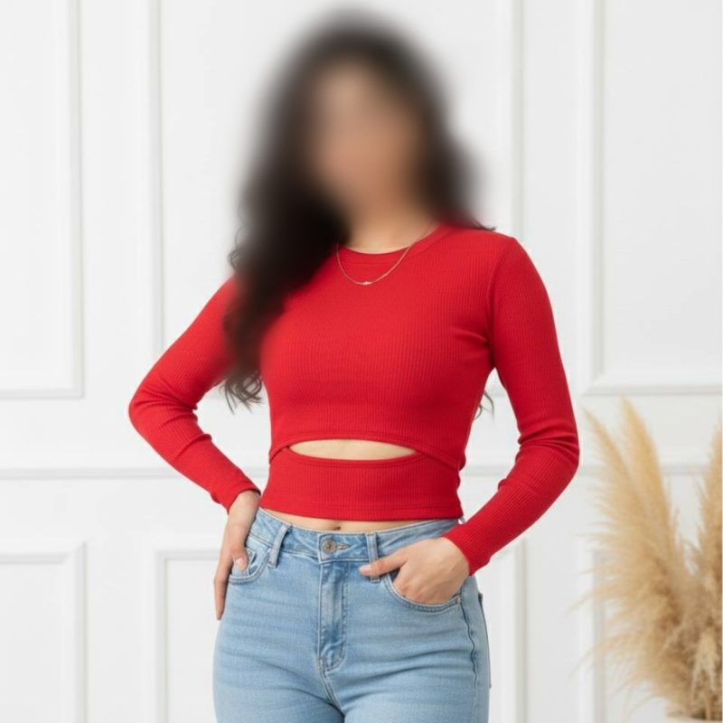 ️بلوز پایین اشکی یقه گرد (پک 7 عددی)