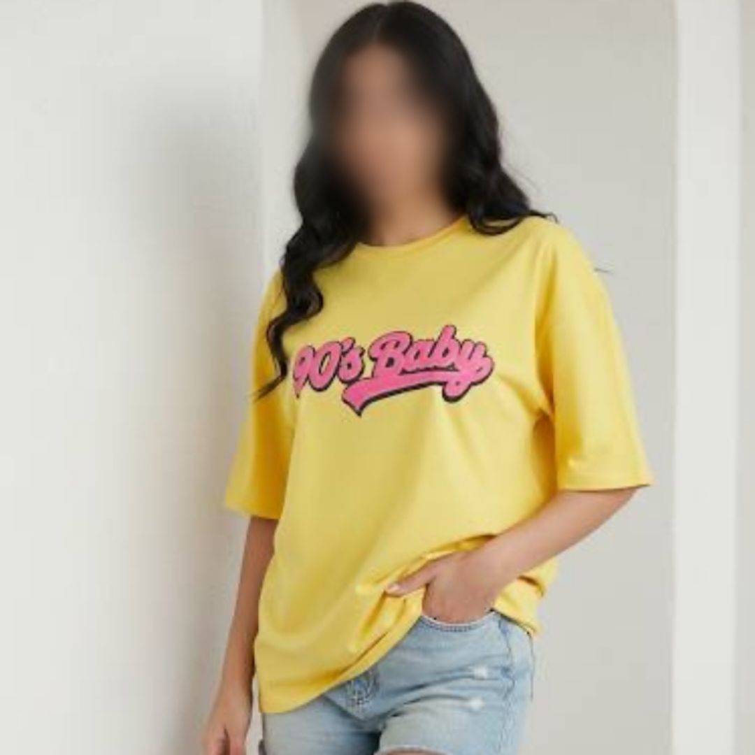 تونیک قواره دار چاپ 90s Baby ( پک 7 عددی)