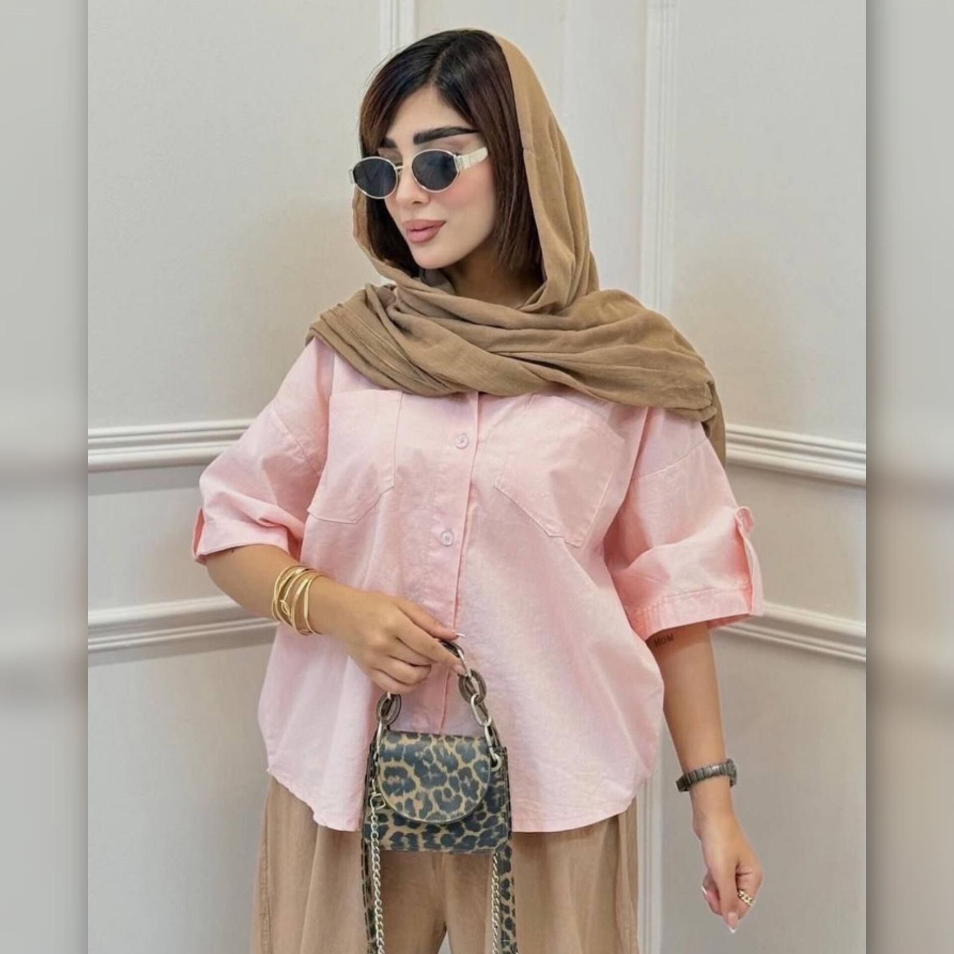 شومیز باکسی یقه مردانه (پک 6 عددی)