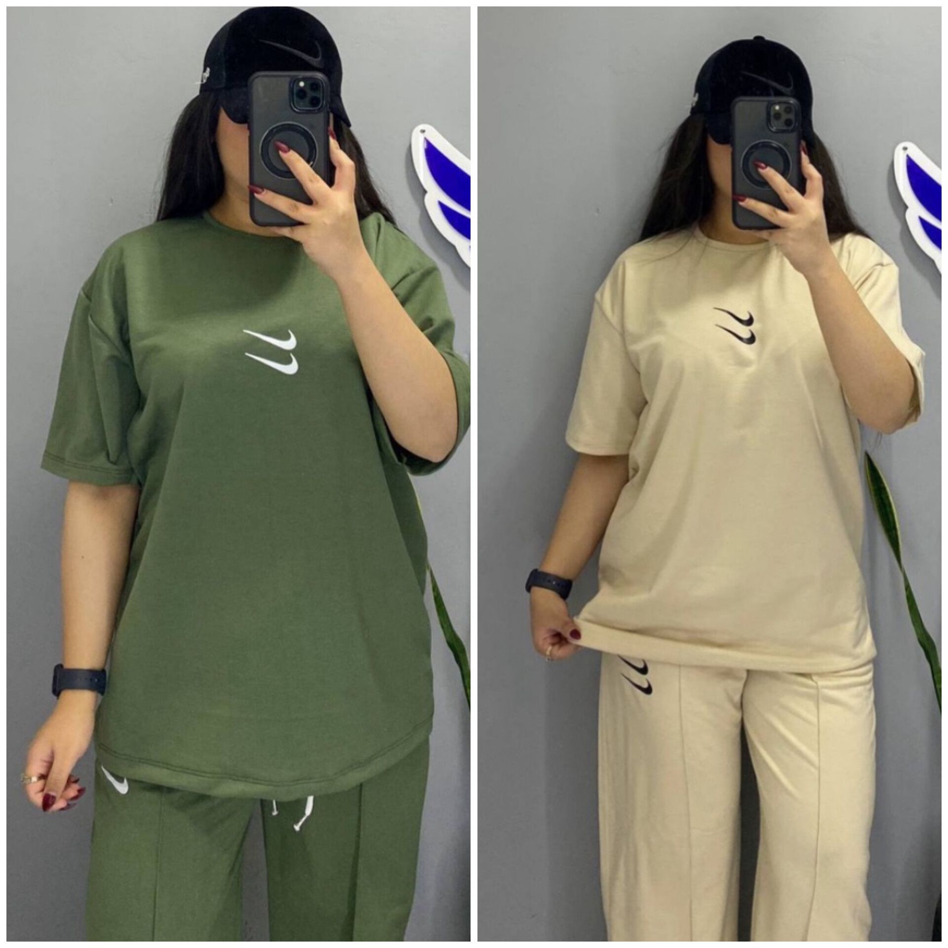 بلوزشلوار خط اتو چاپ دونایک (پک 5 عددی)