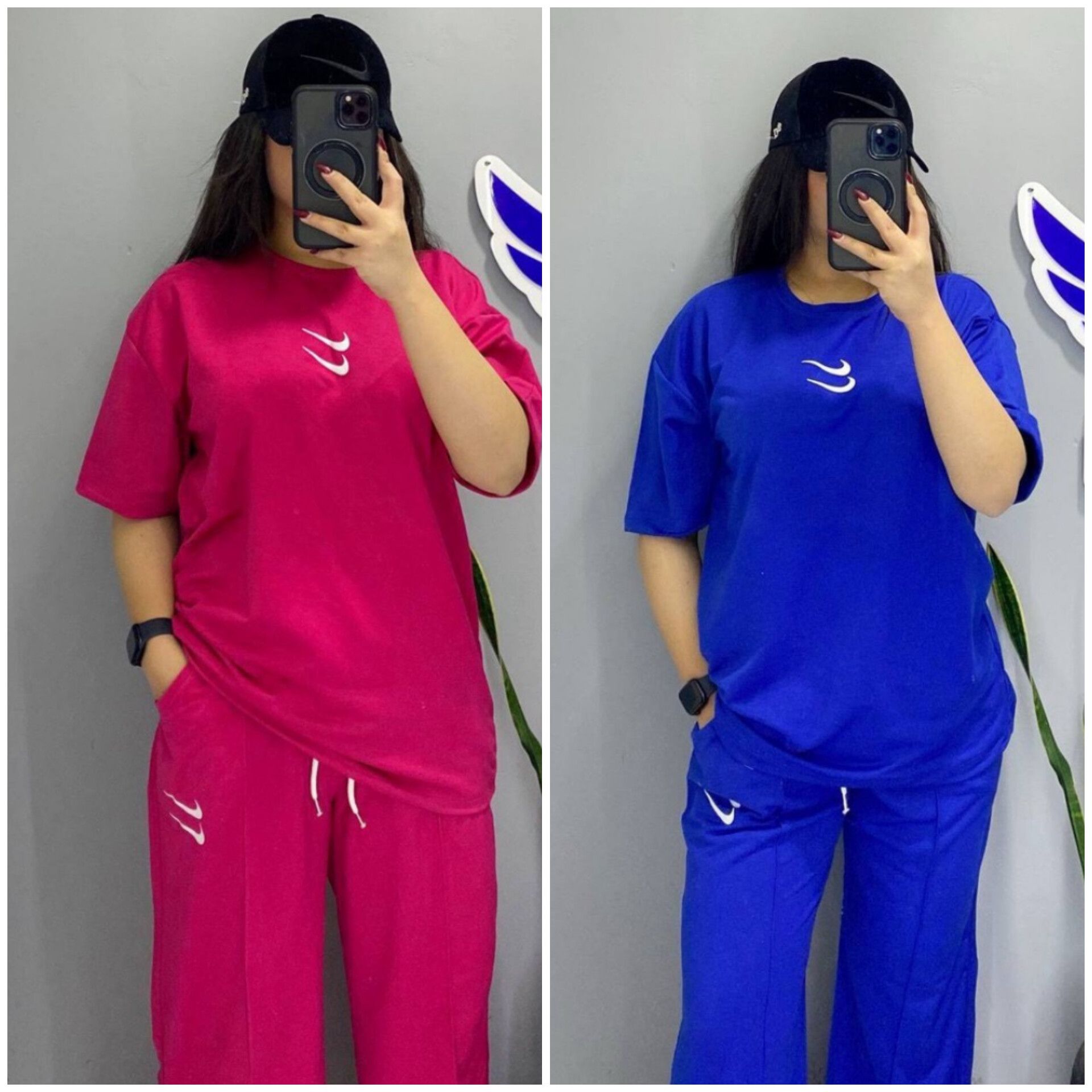 بلوزشلوار خط اتو چاپ دونایک (پک 5 عددی)