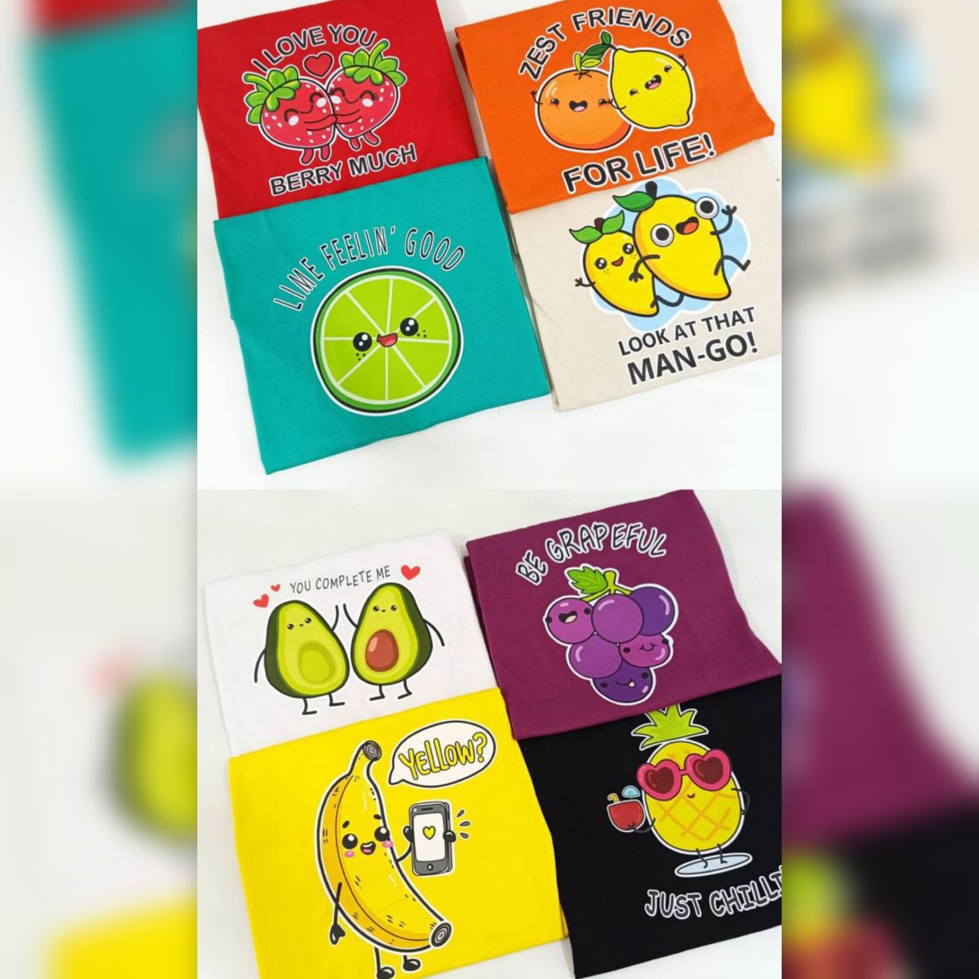 لانگ قواره دار چاپ میوه ها (پک 4 عددی)