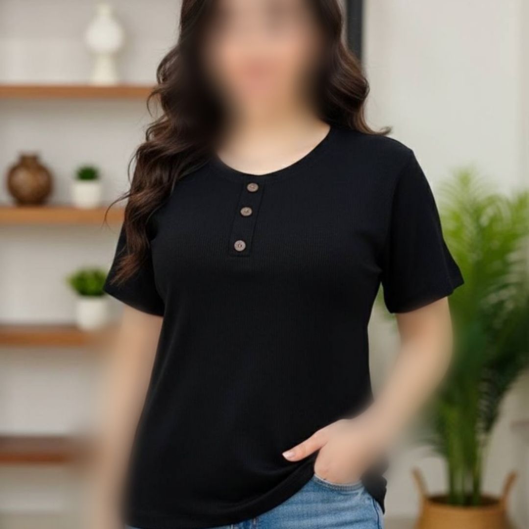 تیشرت نیم استین ۳ دکمه (پک 6 عددی)