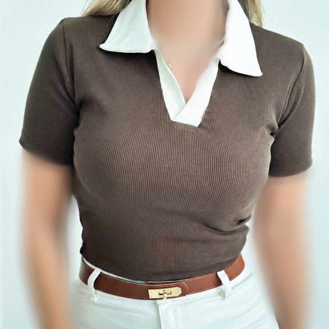 تاپ یقه سفید (پک 6 عددی)