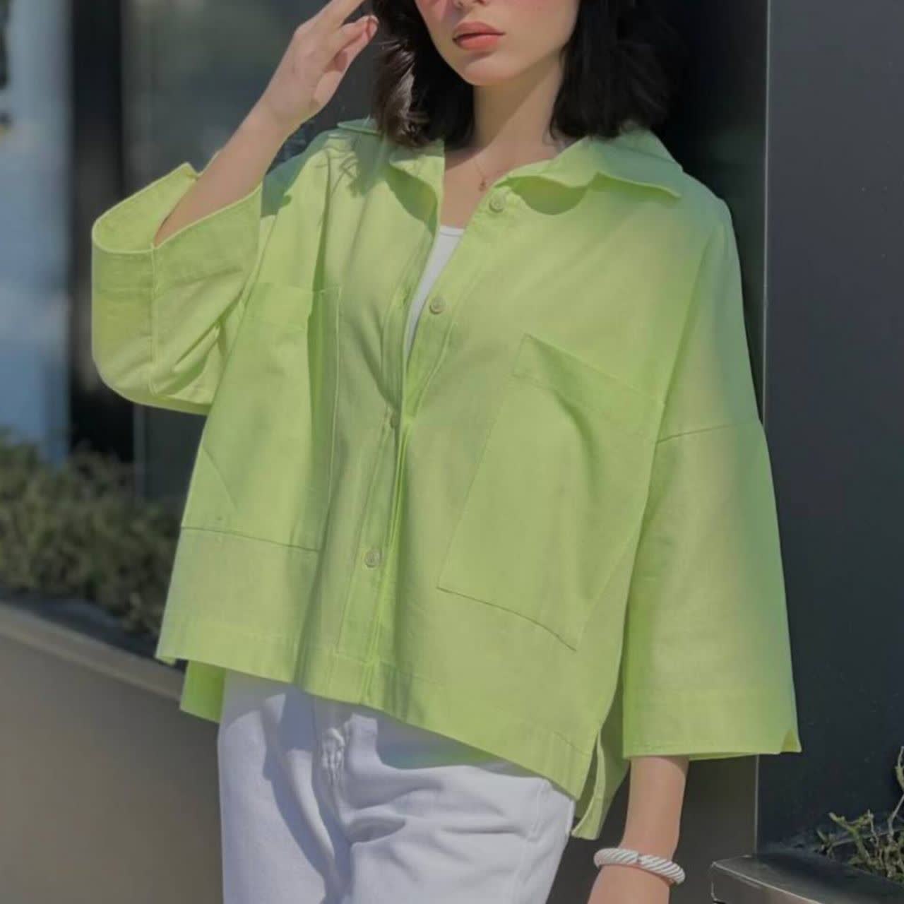 شومیز باکسی دوجیب (پک 3 عددی)