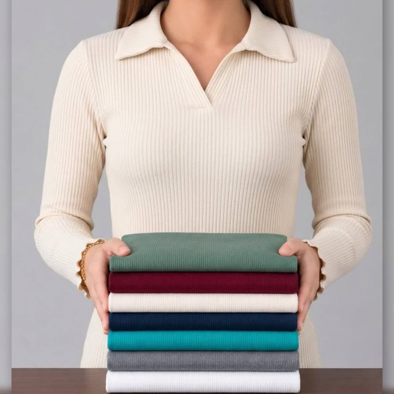 بلوزاستین بلند قاپک دار (دمپا ژول ) (پک 6 عددی)